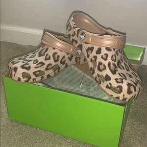 Cheetah Print Clog Crocs